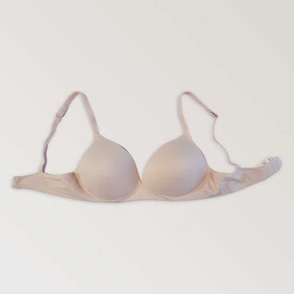 WARNER'S Neutral Nude Bra, Comfy Wireless Cream Bra, Size 34C - Picture 3 of 6
